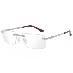 Porsche Design Men's Eyeglasses P'8238 P8238 S1 Rimless Optical Frame - Silver - Lens 57 Bridge 17 Temple 140mm