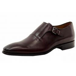 Mezlan Men's Serna Leather Monk Strap Oxfords Shoes - Red - 11 D(M) US