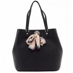 Love Moschino Women's Tote Handbag W/Scarf - Black