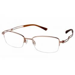 Charmant Line Art Women's Eyeglasses XL2062 XL/2062 Half Rim Optical Frame - Brown - Lens 51 Bridge 18 Temple 135mm
