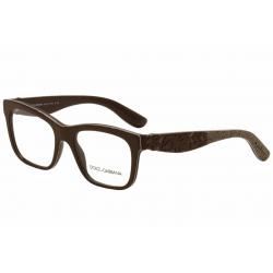 Dolce & Gabbana Women's Eyeglasses D&G DG3239 DG/3239 Full Rim Optical Frame - Brown - Lens 52 Bridge 18 Temple 140mm