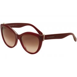 Alexander McQueen Women's AM 0003S 0003/S Fashion Cat Eye Sunglasses - Red - Lens 56 Bridge 18 Temple 140mm