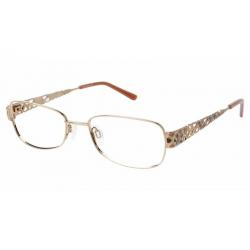 Charmant Women's Eyeglasses TI12106 TI/12106 Full Rim Optical Frame - Gold - Lens 52 Bridge 18 Temple 135mm