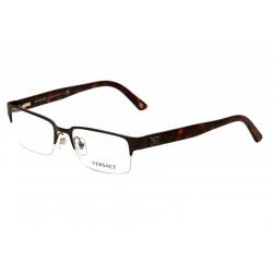 Versace Men's Eyeglasses VE1184 1184 Half Rim Optical Frame - Brushed Brown   1269 - Lens 53 Bridge 18 Temple 140mm
