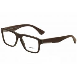 Prada Men's Eyeglasses VPR04S VPR 04S Full Rim Optical Frame - Brown - Lens 53 Bridge 17 Temple 145mm