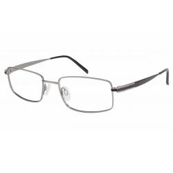 Charmant Men's Eyeglasses TI11428 TI/11428 Titanium Full Rim Optical Frame - Light Gray   LG - Lens 54 Bridge 19 Temple 140mm
