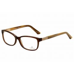 Daniel Swarovski Women's Eyeglasses Foxy SW5155 SW/5155 Full Rim Optical Frame - Brown - Lens 53 Bridge 14 Temple 140mm