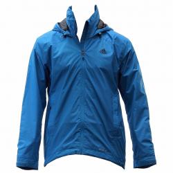 Adidas Men's Hiking Wandertag Hooded Jacket - Solar Blue - Large