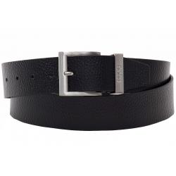 Hugo Boss Men's C Budy Hammered Genuine Leather Belt - Black - 32