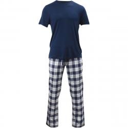 Ugg Men's Grant Pants & Short Sleeve Shirt Pajama Set - Blue - Large