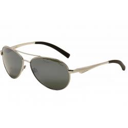 Bolle Men's Cassis Fashion Pilot Sunglasses - Gunmetal/Grey Anti Reflective Polarized   12098 - Medium/Large