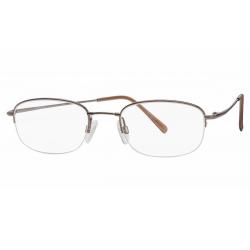 Aristar by Charmant Men's Eyeglasses AR6023 AR/6023 Half Rim Optical Frame - Light Brown   073 - Lens 50 Bridge 20 Temple 140mm