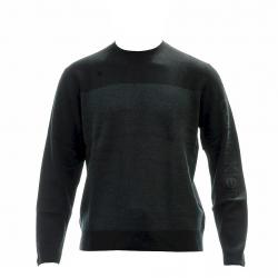 Calvin Klein Men's Dr Refined Logo Crew Neck Sweater - Black - 2X Large