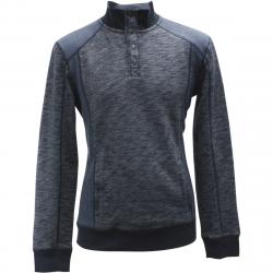Calvin Klein Men's Cross Dye French Terry Mock Neck Long Sleeve Sweater - Blue - XX Large