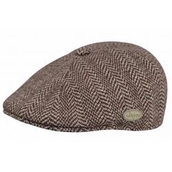 Kangol Men's Herringbone 507 Cap Fashion Flat Hat - Brown - Small