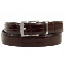 Florsheim Men's Crocodile Genuine Italian Leather Belt - Brown - 32