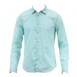 Calvin Klein Men's Crosshatch Blotch Long Sleeve Button Up Shirt - Green - X Large
