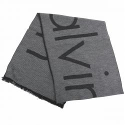 Calvin Klein Men's Logo Woven Twill Winter Scarf (One Size) - Grey - 12.75 W x 70 Long In
