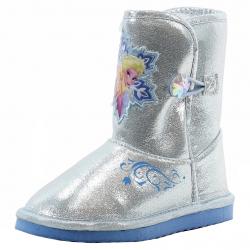Disney Frozen Toddler Girl's Fashion Snow Boots Shoes - Silver - 12   Little Kid