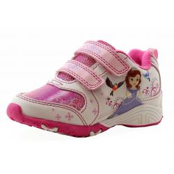 Disney Sofia The First Toddler Girls White/Pink Fashion Light Up Sneakers Shoes - White - 10   Toddler