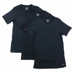 Calvin Klein Men's 3 Pc Cotton Slim Fit Crew Neck Basic T Shirt - Black - Small