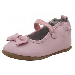 Robeez Mini Shoez Infant Girl's Pink Penny Fashion Ballet Flats Shoes - Pink - 6 12 Months Infant