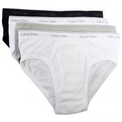 Calvin Klein Men's 4 Pc Classic Cotton Low Rise Briefs Underwear - Grey - Large