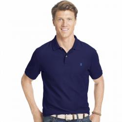 Izod Men's The Advantage Short Sleeve Polo Shirt - Blue - Small