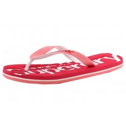 Superdry Women's Scuba Logo Flip Flops Sandals Shoes - Pink - Small