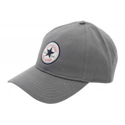 Converse Chuck Taylor Adjustable Cotton Cap Baseball Hat (One Size Fits Most) - Grey - One Size