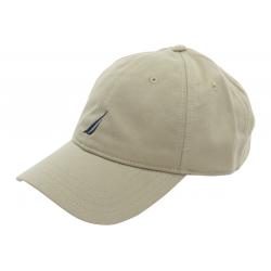 Nautica Anchor J Class Adjustable Cotton Cap Baseball Hat (One Size Fits Most) - Khaki - One Size