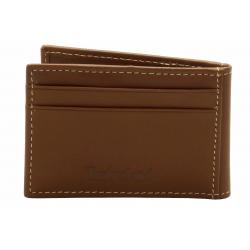 Timberland Men's New Hunter Flip Clip Genuine Leather Bi Fold Wallet - Brown - 4 H x 3 L in