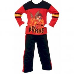 Bakugan Toddler Boy's 2 Piece Red/Black Fleece Shirt & Pant Matching Set - Black - 4T