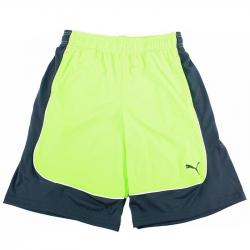 Puma Boy's Color Block Athletic Gym Shorts - Green - Large