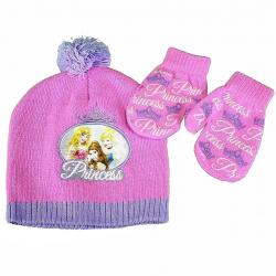 Disney Princess Toddler Girl's Hat & Mittens Set Sz. 2 4 - Pink - Toddler, Ages 2 4
