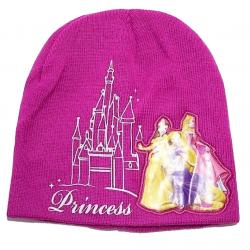 Disney Princess Girl's Beanie Hat & Gloves Set Sz. 4 7 - Fuschia - One Size