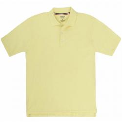 French Toast Boy's Short Sleeve Interlock Uniform Polo Shirt - Yellow - 10 Husky