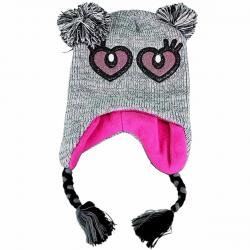 Knit Fun Critter Girl's Scandinavian Winter Hat - Grey - Girls, Ages 7 & Up
