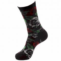 Betsey Johnson Women's Rockin Rose Casual Socks - Red - 9 11 Fits Shoe 4 10.5