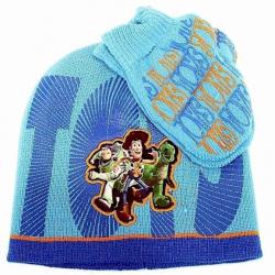 Disney Pixar Toy Story 3 Toddler Knit Beanie Hat & Mitten Set Sz. 2 4T - Blue - 2 4T