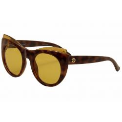 Gucci Women's GG 3781S 3781/S Cat Eye Sunglasses - Havana/Gold/Brown Green   M05/BZ - Lens 52 Bridge 22 Temple 140mm