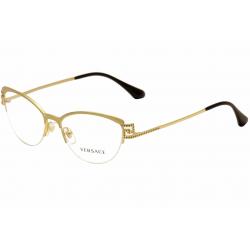 Versace Women's Eyeglasses VE 1239B 1239/B Half Rim Optical Frame - Gold - Lens 53 Bridge 17 Temple 140mm