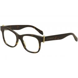 Alexander McQueen Women's Eyeglasses AM 0005O 0005/O Full Rim Optical Frame - Brown - Lens 51 Bridge 18 Temple 140mm
