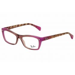 Ray Ban Women's Eyeglasses RX5255 RX/5255 RayBan Full Rim Optical Frame - Pink - Lens 51 Bridge 16 Temple 135mm