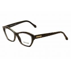 Roberto Cavalli Women's Eyeglasses Royal RC0757 RC/0757 Full Rim Optical Frame - Black/Gold Pattern   020 - Lens 55 Bridge 16 Temple 140mm