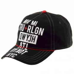 True Religion Men's Tour Cities Cotton Baseball Cap Hat (One Size Fits Mos - Black - One Size Fits Most