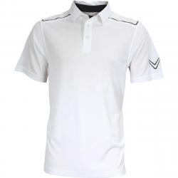 Callaway Men's Solid Blocked Polo Short Sleeve Shirt - Bright White - Classic Fit
