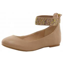 Nine West Girl's Faye Fashion Ballet Flats Shoes - Brown - 2.5 M US Little Kid