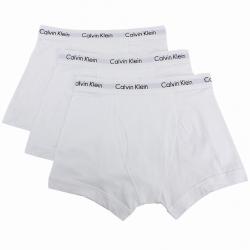 Calvin Klein Men's 3 Pc Classic Fit Stretch Trunks Underwear - White - X Large