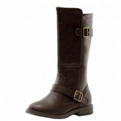Rampage Girl's Jennie Fashion Riding Boots Shoes - Brown - 11   Little Kid